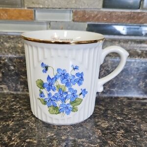 Original Czechoslovakia Month Mug February Violets